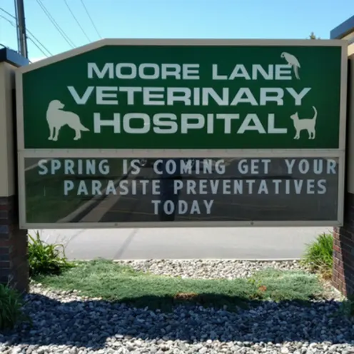 The signage outside of the hospital 